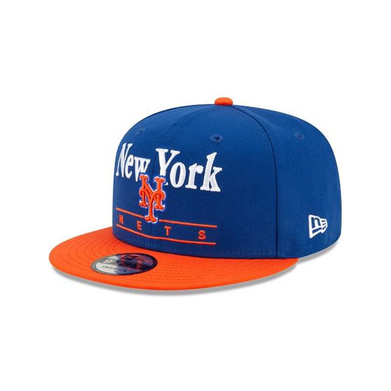 MLB New York Mets Two Tone Retro 9Fifty Snapback (VSH3826) - Blue New Era Caps